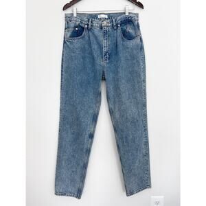 Anine Bing Pleat Front Straight Leg 80's Florence Jeans in Size 30 $235